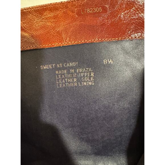 Vintage Y2K Kenneth Cole New York Brown Cognac Leather City Boots Women’s 8.5 - Picture 10 of 11